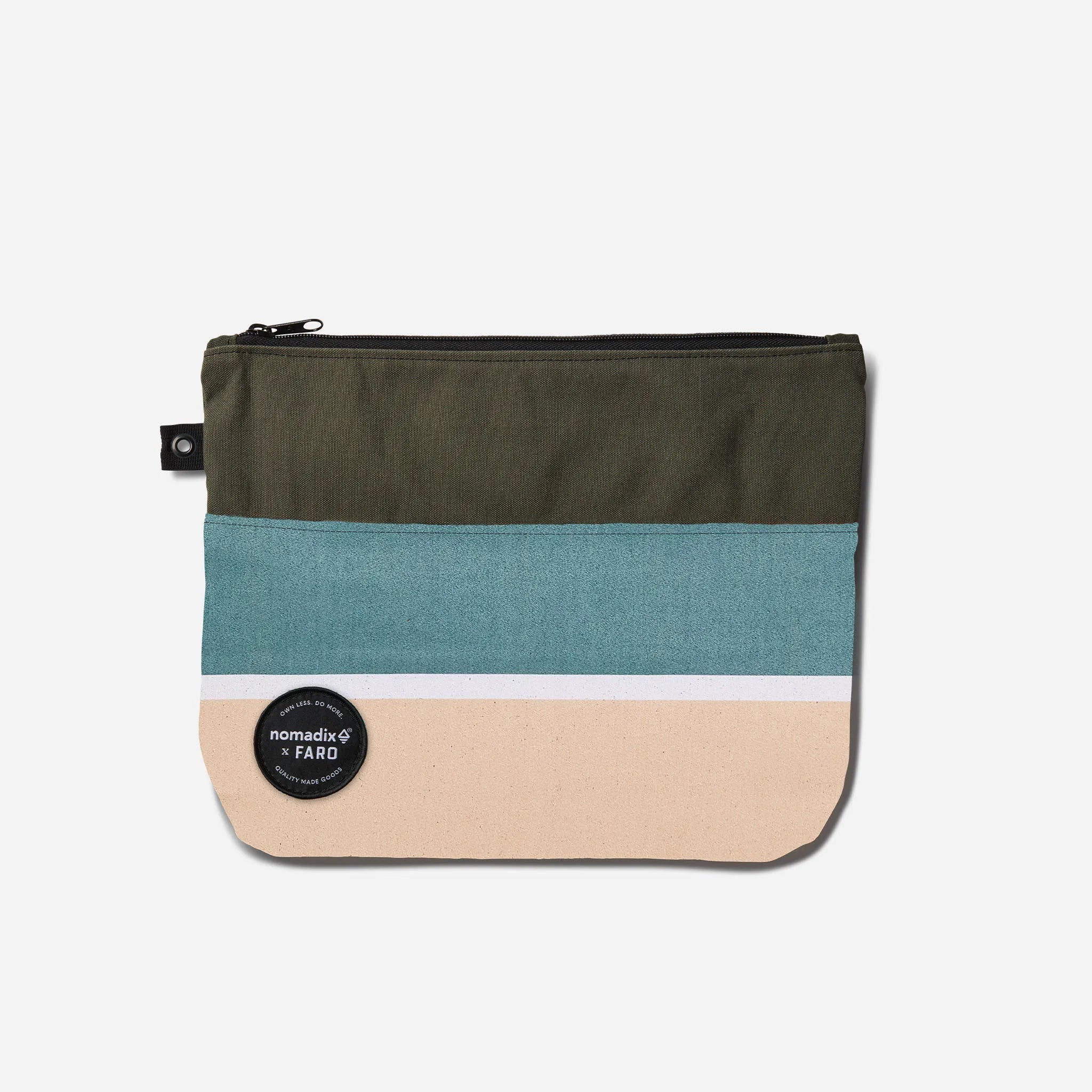 Shopify-Front-_Faro-Large-Pouch-Stripes-Retro-Green-front
